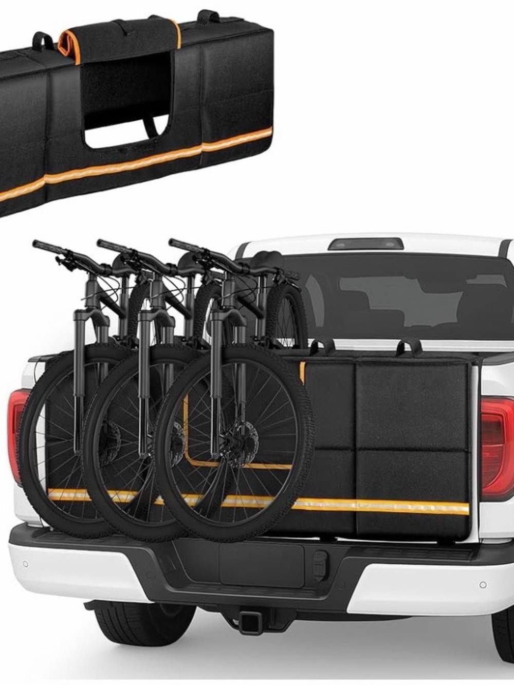Marscamd Tailgate Bike Pad for Mid-Size Pickup, 51" Wide, Holds 5 Bikes